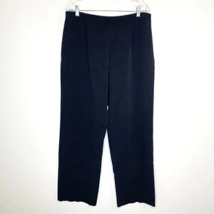 Coldwater Creek Black Pants Size 16 Invisible Elastic Waist Side Zip Office Wear